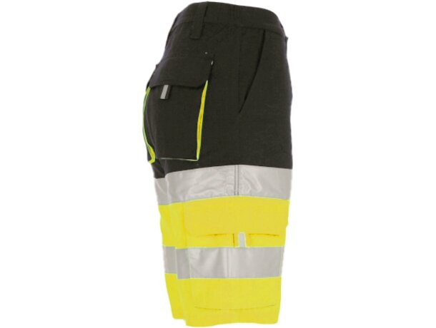 Bermuda alta visibilidad Brandon bicolor con cintas reflectantes detalle 5