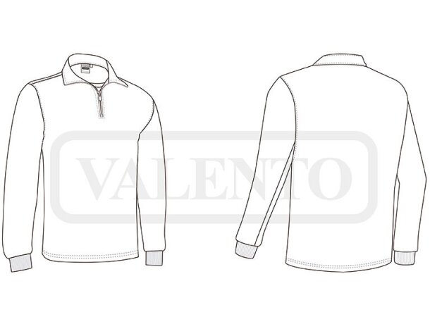 Polo de manga larga publicitario de poliéster 240 g/m2 Nairobi detalle 1