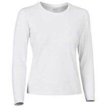 Camiseta manga larga de mujer 190 gr Valento blanca