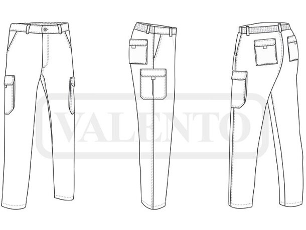 Pantalón laboral poliéster-algodón detalle 1