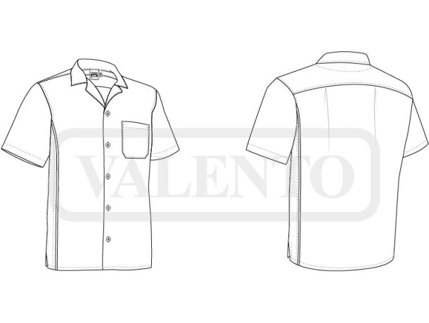 Camisa manga corta Tracer bicolor con bandas contraste detalle 1