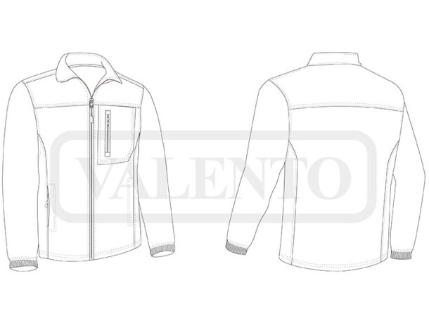 Chaqueta polar Typhoon con refuerzos softshell bicolor detalle 1