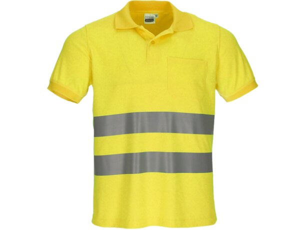 Polo alta visibilidad manga corta Lexington con cintas reflectantes detalle 2