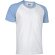 Camiseta bicolor CAIMAN Valento Blanco/azul celeste