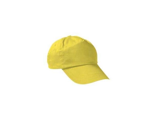 Gorra de niño en algodón con 5 paneles Valento amarilla barata