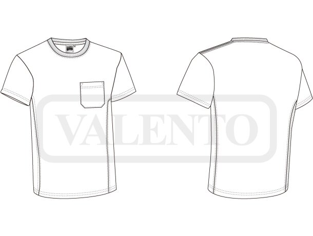 Camiseta manga corta personalizada algodón ring spun 160 g/m2 Thunder detalle 1