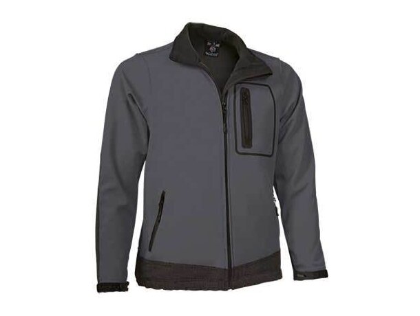 Chaqueta técnica con bolsillo Valento gris personalizado