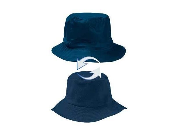 Gorro reversible de poliester acabado interior polar Valento personalizado azul