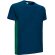 Camiseta manga corta personalizada algodón ring spun 160 g/m2 Thunder Azul marino orion/verde kelly