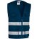 Chaleco reflectante promocional Jervis azul marino multibolsillos