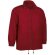 Chubasquero con cuello alto y capucha Valento rojo