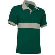 Polo unisex manga corta con detalles Valento personalizado verde