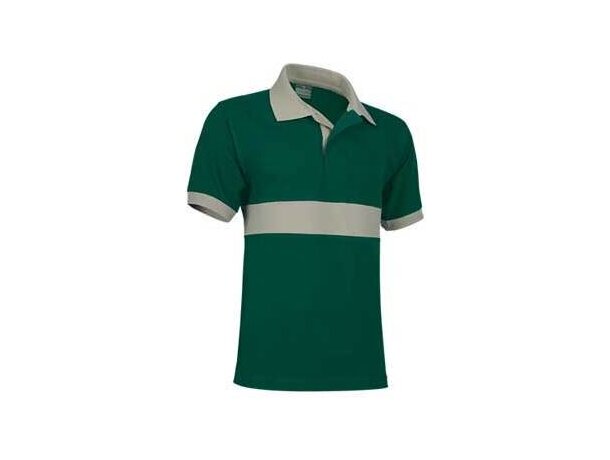 Polo unisex manga corta con detalles Valento verde