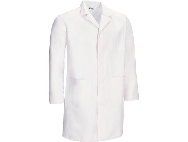 Bata de trabajo Doctor sarga mezcla con bolsillos reforzados detalle 5