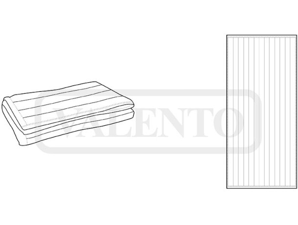 Toalla Pool de algodón 450 g/m² con rayas cabana verticales detalle 1