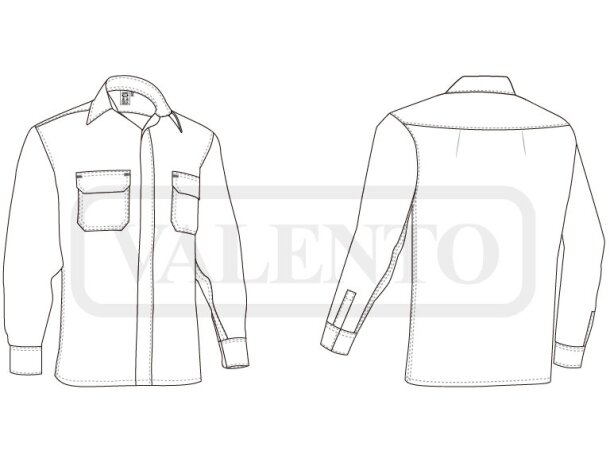 Camisa ignífuga Blaze algodón certificada EN ISO 11612 detalle 1