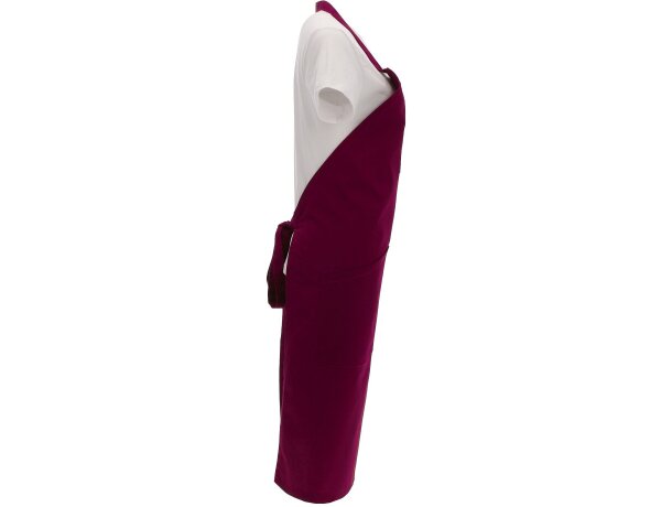 Delantal Parmentier sarga mezcla con peto y bolsillos funcionales detalle 5