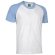 Camiseta manga corta contrastada de Valento 160 gr Valento azul claro barata