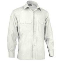 Camisa de manga larga unisex tejido mixto Valento personalizada beige