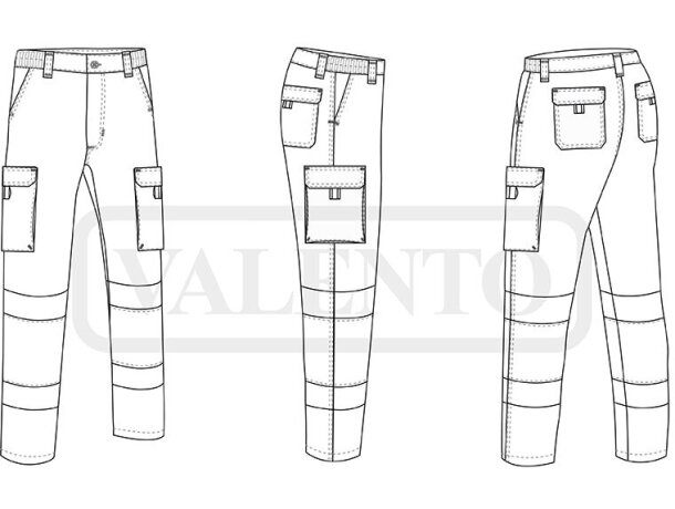Pantalón alta visibilidad Myrland multibolsillos bicolor detalle 2