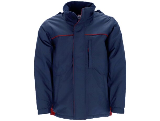Parka Thunder impermeable bicolor con capucha y acolchado rombos detalle 2