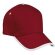 Gorra básica ribete blanco Valento roja