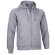 Sudadera con cremallera entera y capucha Valento gris