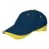 Gorra llamativa de colores combinados Valento azul