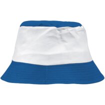Gorro de algodón combinado para la playa Valento personalizado azul