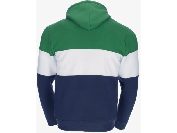 Sudadera Varsity con capucha tricolor bordable para empresas detalle 4