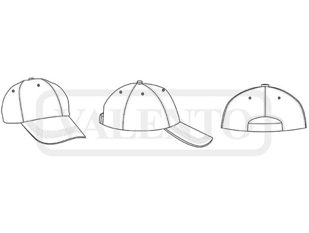 Gorra de béisbol con logo algodón denim de 6 paneles 270 g/m2 Texas detalle 1