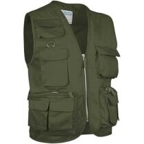 Chaleco Con Multiples Bolsillos En Colores Valento Personalizado Khaki