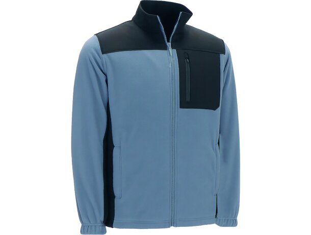 Chaqueta polar Typhoon con refuerzos softshell bicolor detalle 1