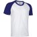 Camiseta bicolor CAIMAN Valento Blanco/violeta berenjena