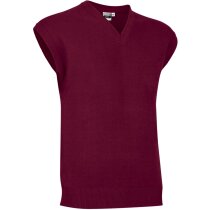 Chaleco Staff acrílico granate cuello pico trabajo