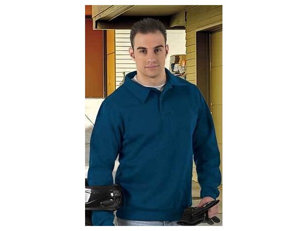 Sudadera con cuello de polo de hombre Valento
