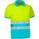 Polo alta visibilidad Delaware bicolor con bandas reflectantes Amarillo fluor/azul tropical