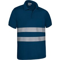 Polo Kerry azul con bandas reflectantes elásticas