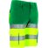 Bermuda alta visibilidad Brandon bicolor con cintas reflectantes Amarillo flúor/verde amazonas