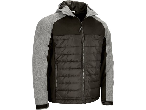 Chaqueta acolchada Bering con capucha softshell cortavientos detalle 5