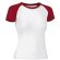 camiseta de mujer combinada valento personalizada blanca
