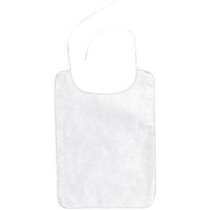 Babero en non woben Valento personalizado blanco Babero en non woben Valento personalizado blanco