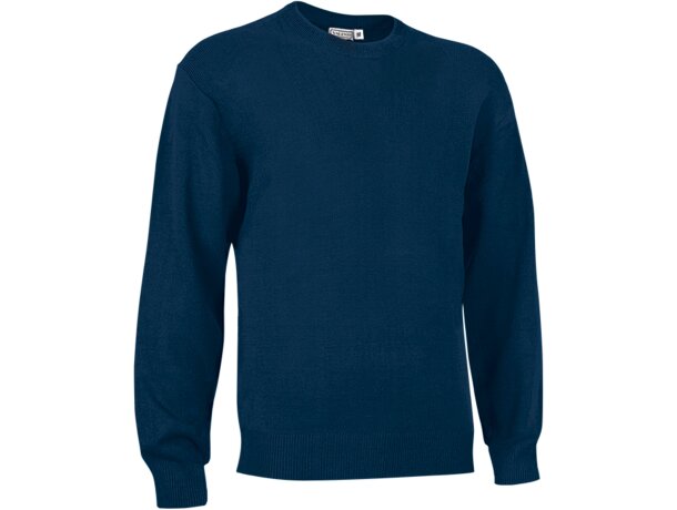 Jersey Puller azul marino acrílico promocionales cuello redondo detalle 5