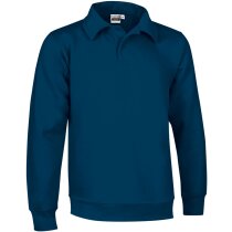 Sudadera con cuello de polo de hombre Valento azul