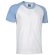 Camiseta Caiman Bicolor Niño Colores  Valento personalizada blanco-celeste