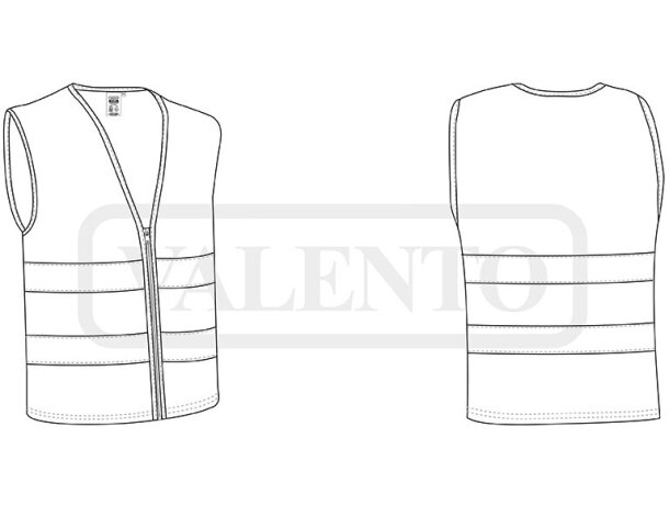 Chaleco reflectante A.V. Palmer certificado EN 20471 clase 1 detalle 1