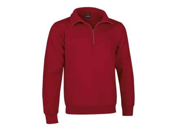 Sudadera de felpa con media cremallera Valento roja