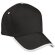 Gorra básica ribete blanco Valento negra