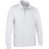 Polo de manga larga de marca de poliéster 200 g/m2 Darwin Blanco