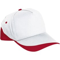 Gorra sencilla con acabados especiales Valento blanco y azul personalizada